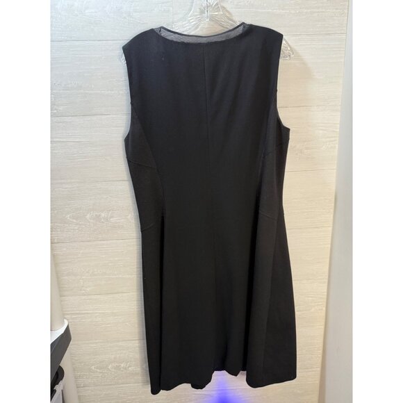T Tahari Womens Black Sleeveless Sheath‎ Dress With Front Zipper Closure Size S - Picture 7 of 10